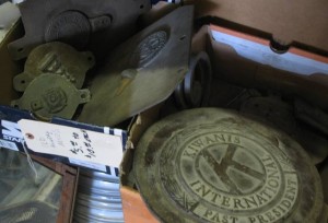 metal plates wooden nickel antiques cincinnati