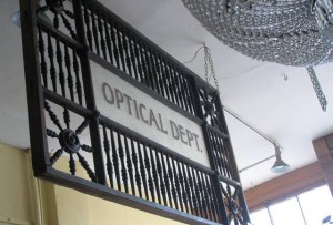 optical sign wooden nickel antiques cincinnati