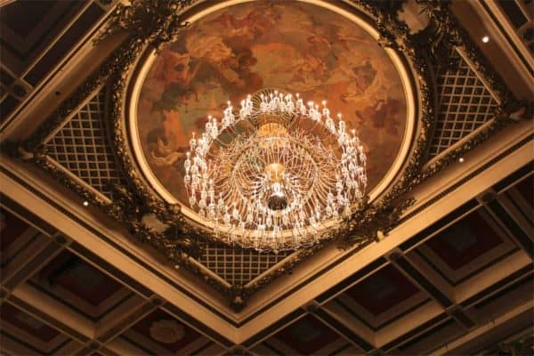 Music Hall chandelier in Cincinnati