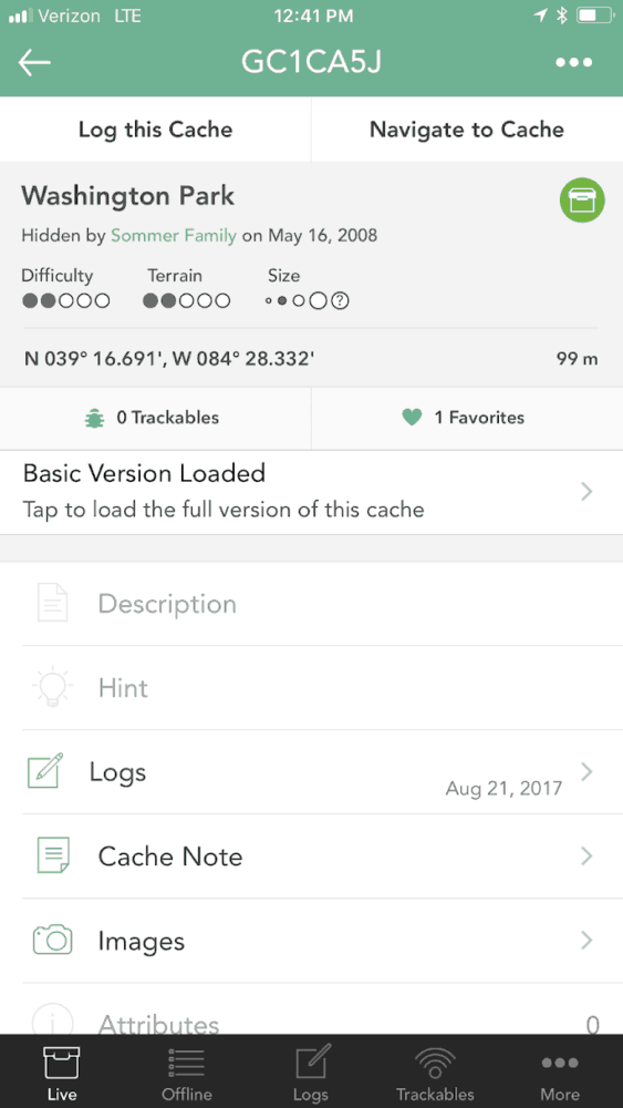 Geocaching with Cachly app
