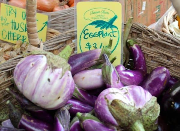 fresh eggplant at Findlay Market