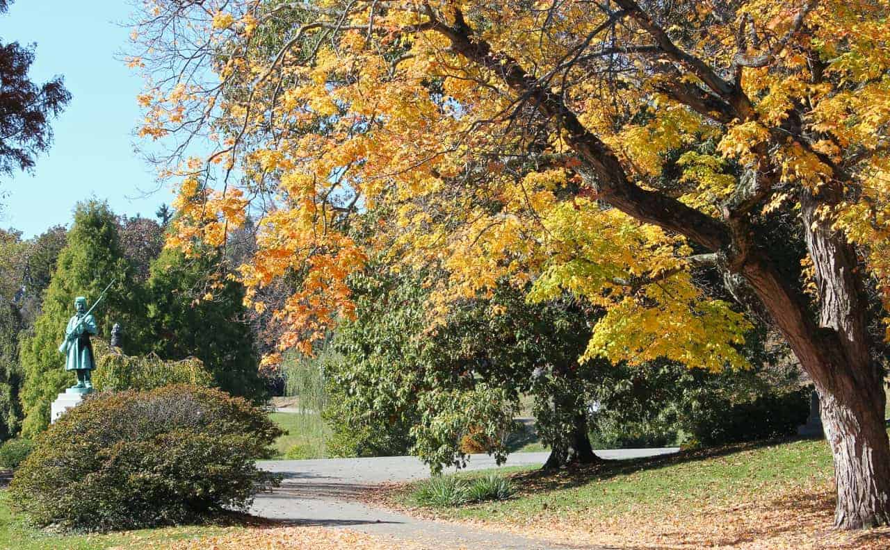 autumn in Cincinnati at Spring Grove Cemetery