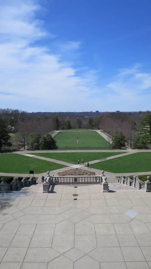 Fields at Ault Park taken from the Pavilion