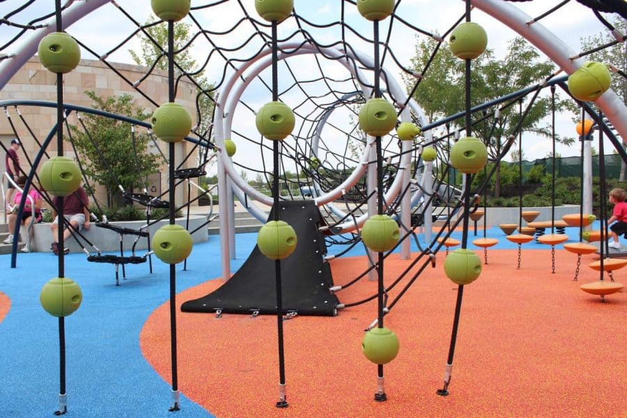 Inside the play structure at Summit Park in Blue Ash