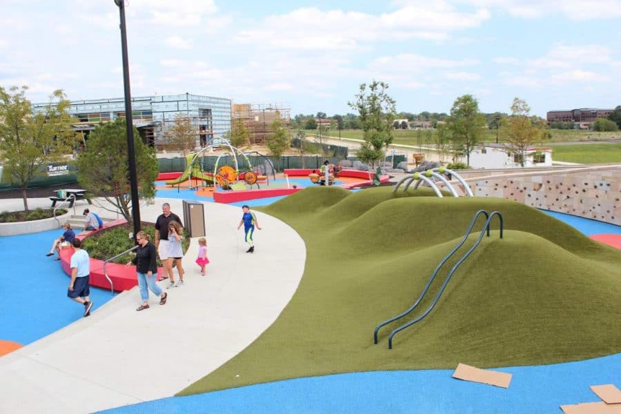 Overview of playground at Summit Park in Blue Ash