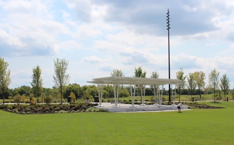 Patio on the lawn at Summit Park in Blue Ash