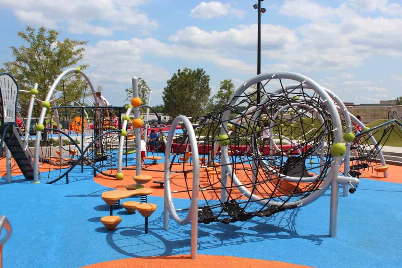 Cincinnati Parks featured image showing play structure at Summit Park in Blue Ash