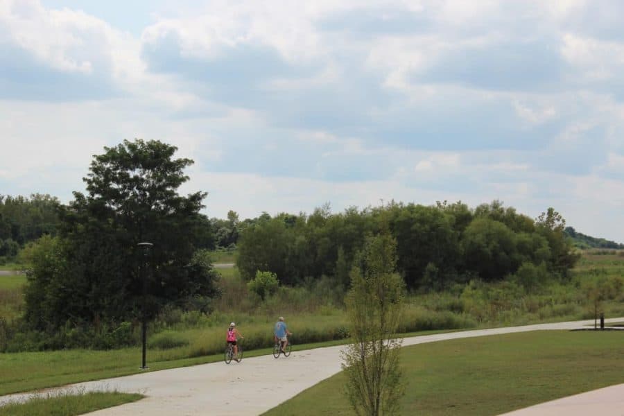 biking and walking trails at Summit Park in Blue Ash