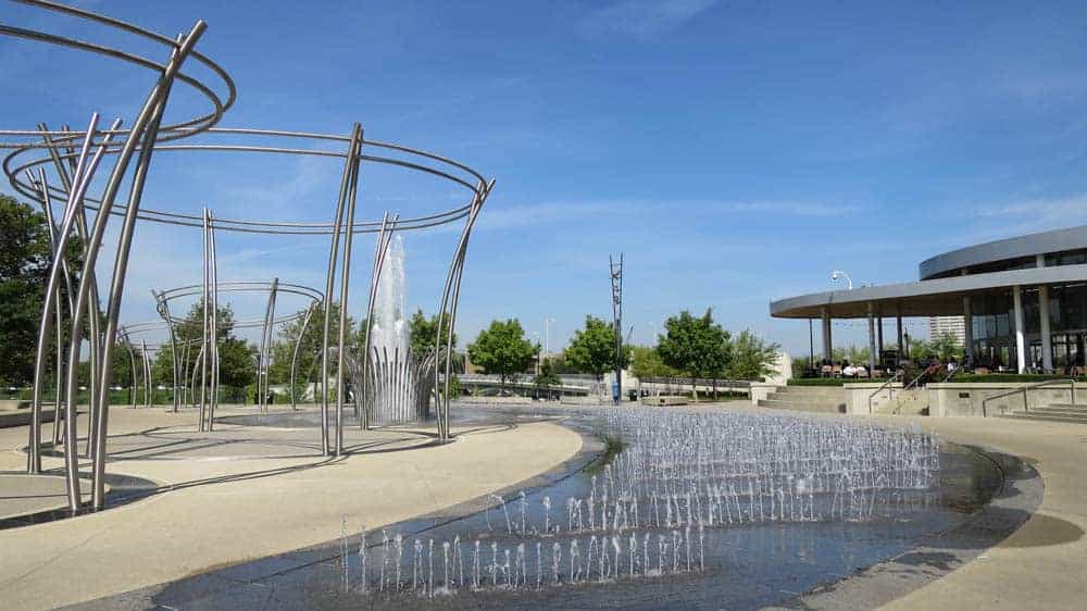 Fountains at The Scioto Mile in downtown Columbus Ohio