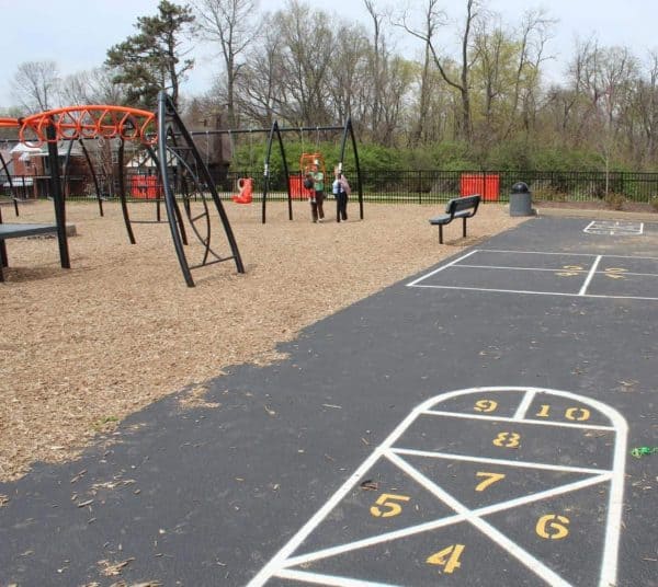 playground surrounding Hometown Huddle in Westwood