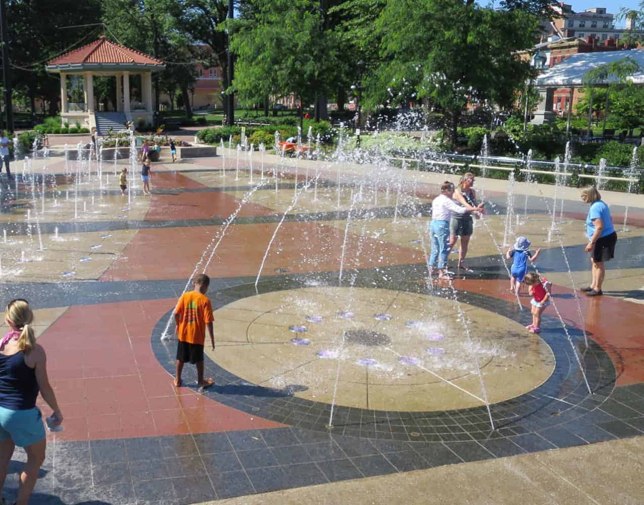 Water features at Washington Park