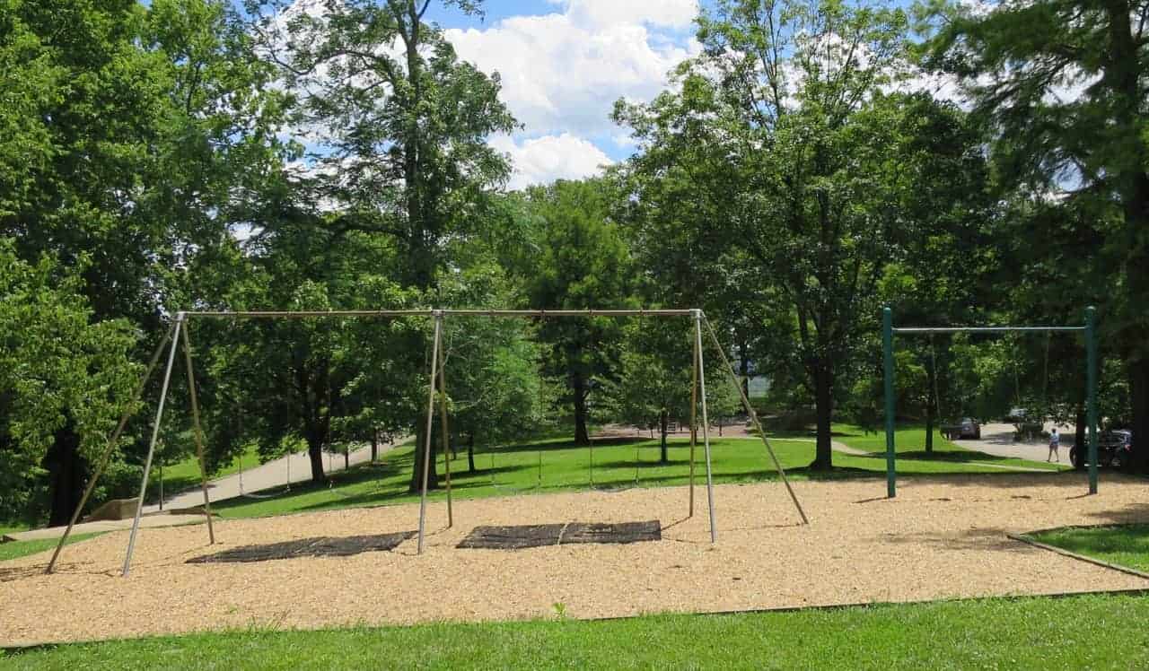 Swings at Alms Park in Cincinnati Ohio