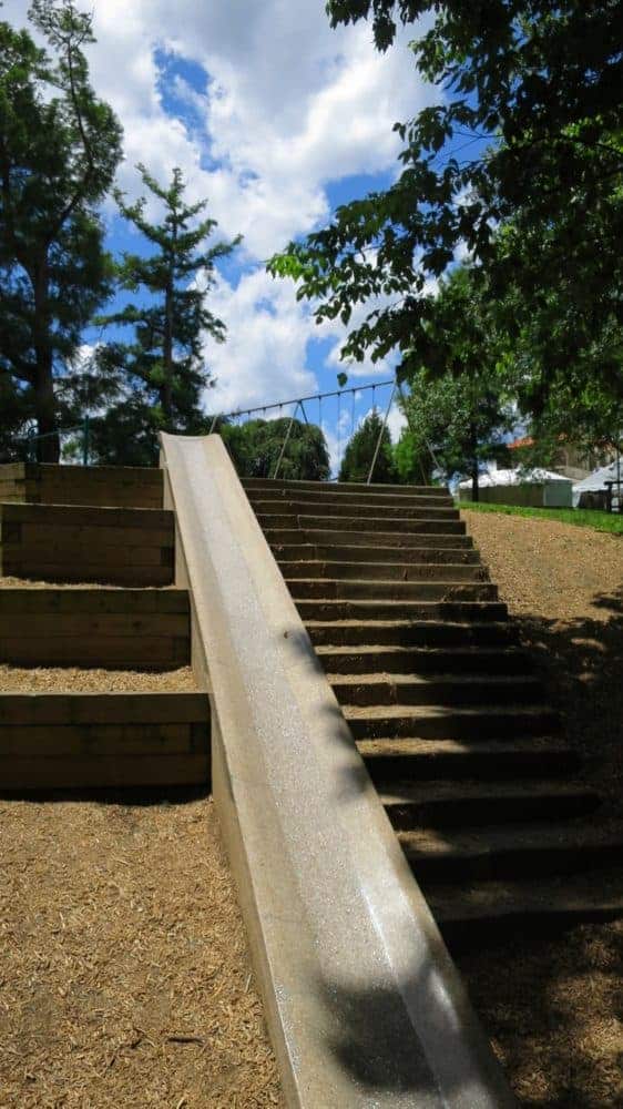 Cement slide at Alms Park in Cincinnati Ohio