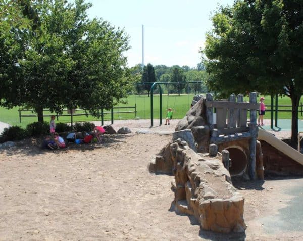 Sand play at Beech Acres