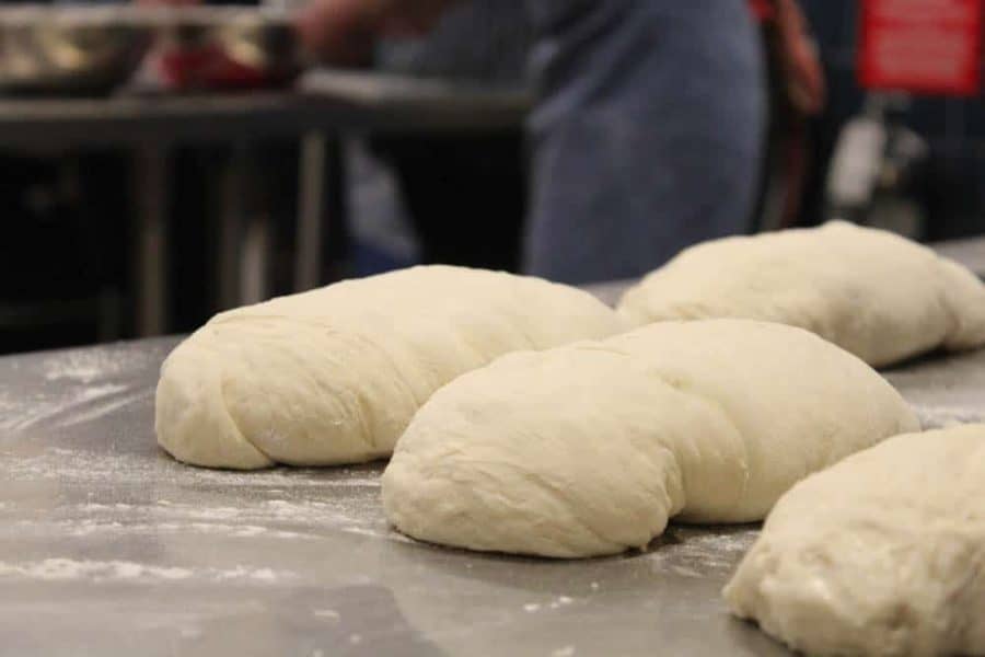 French bread dough rising at Findlay Kitchen