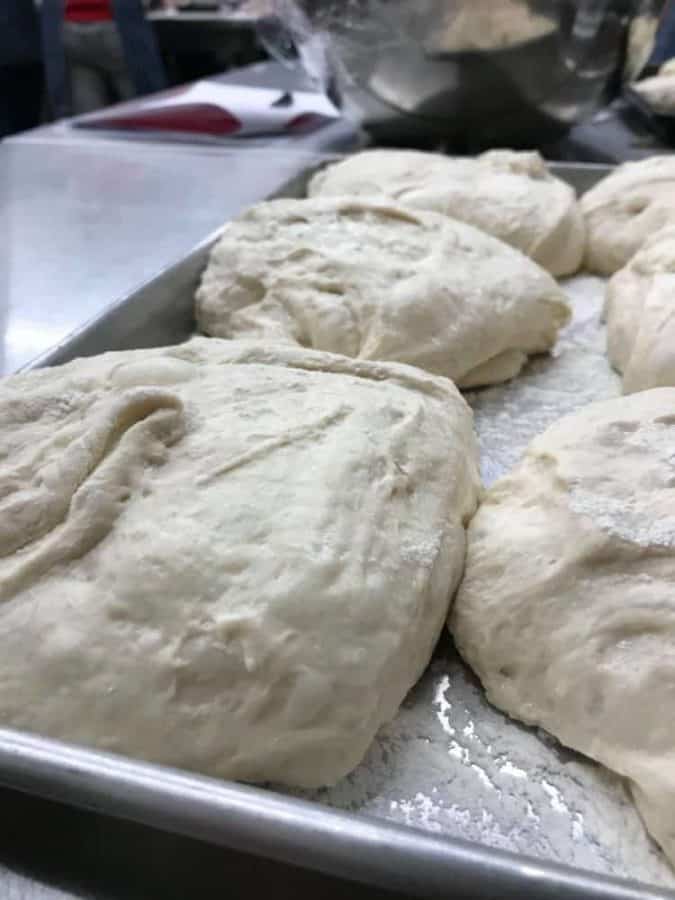 Bread dough at Tablespoon Cooking Company French Bread 101 class