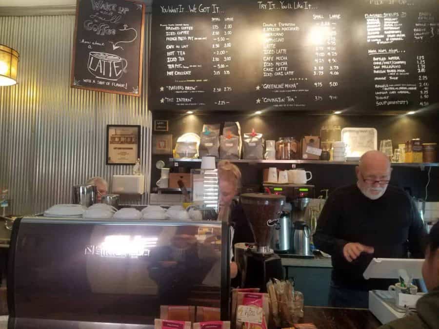 Counter at Left Bank Coffee in Covington