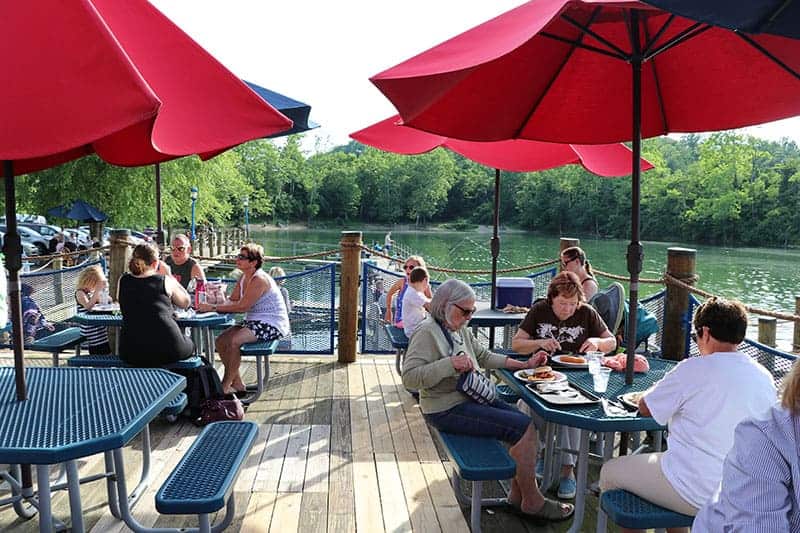 Lake Isabella Dining on the Dock