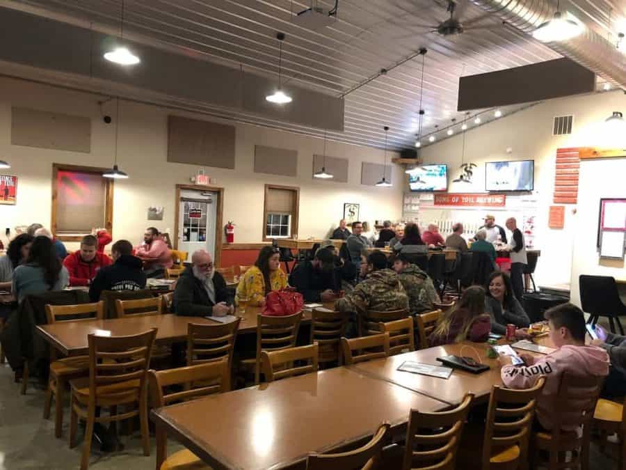 Taproom and bar at Sons of Toil Brewing