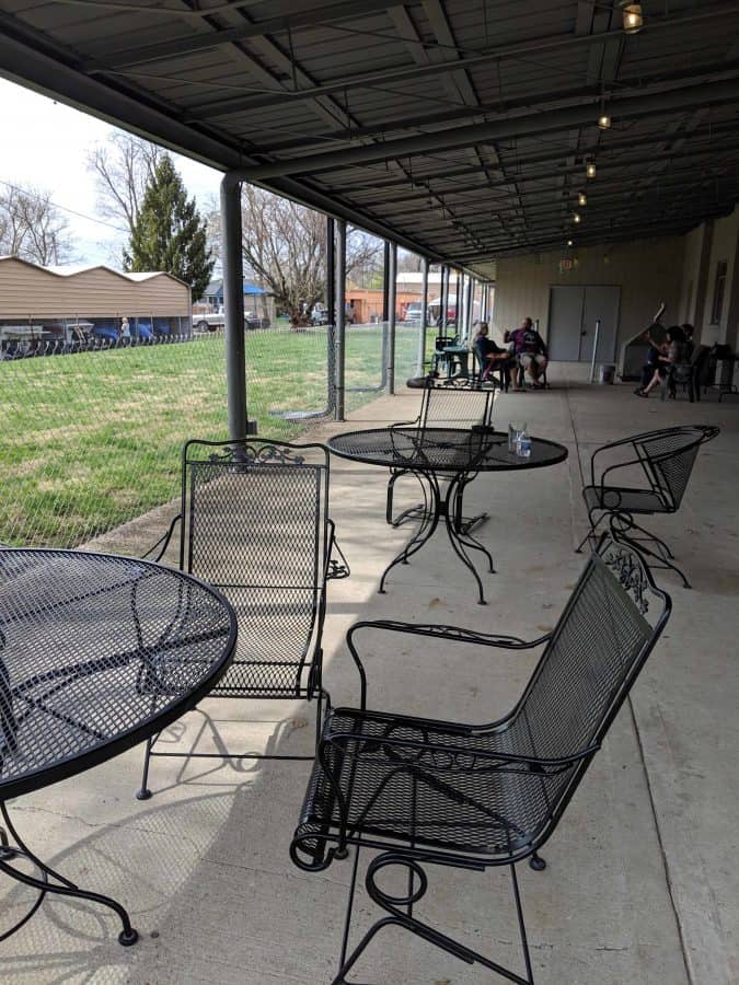 outdoor patio at 13 Below Brewery