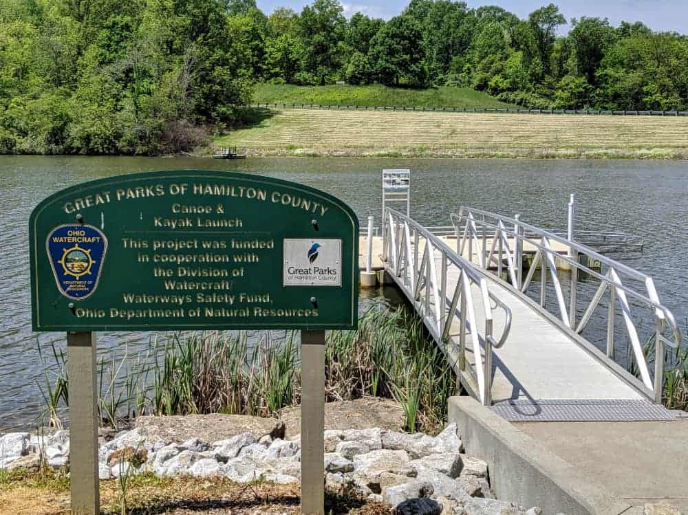 Accessible canoe and kayak launch at Miami Whitewater