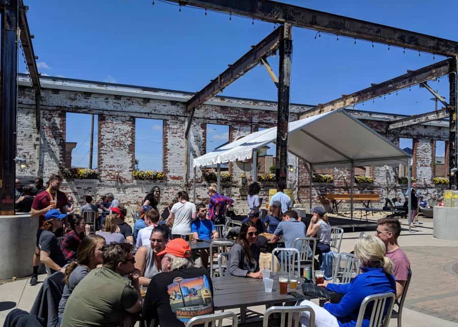 outdoor space at madtree brewing