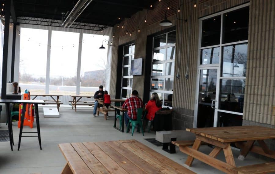 outdoor space at sonder brewing