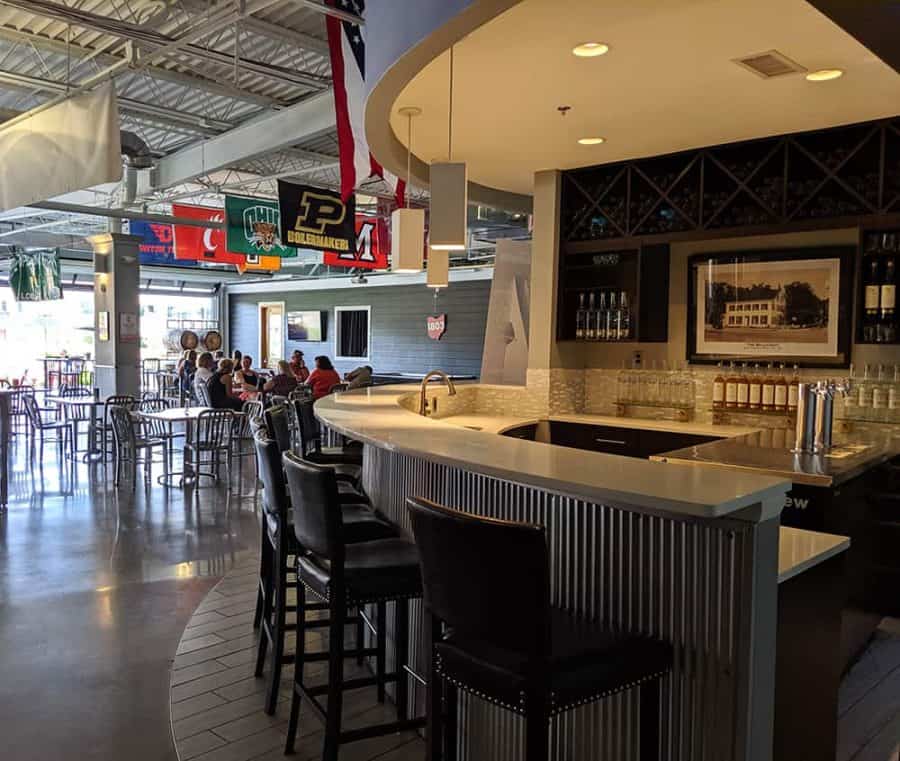 bourbon bar in taproom at march first