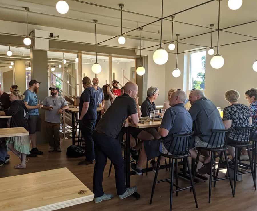 Taproom seating at HighGrain Brewing