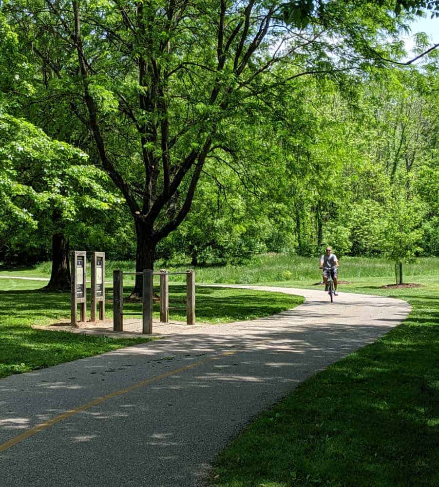 Bicycle trails at Miami Whitewater Forest
