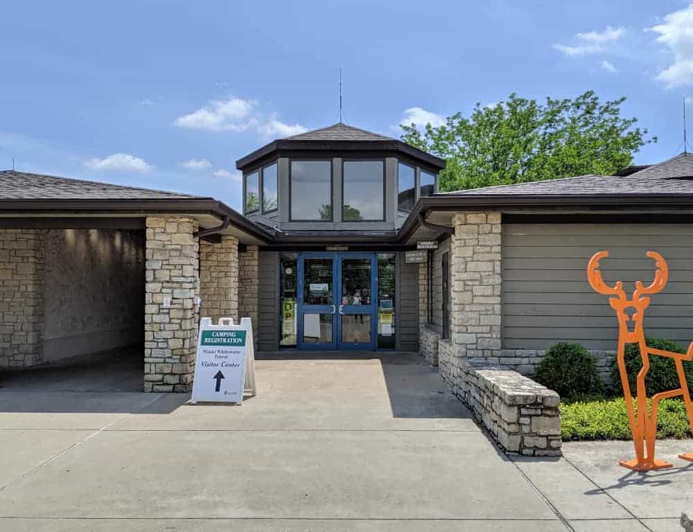 The visitors center at Miami Whitewater Forest