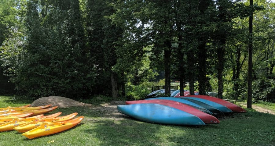 Kayaks and Canoes at Fifty West 
