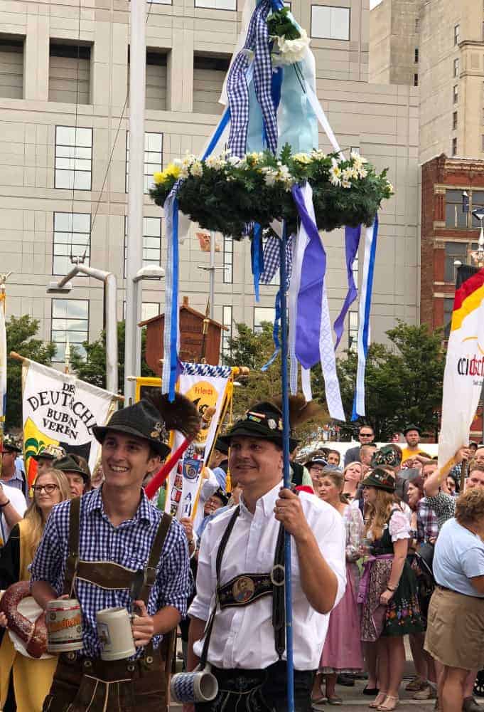 German festvities at Oktoberfest Cincinnati, a fall festival in Ohio