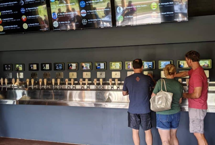 Pour your own beer at the taps