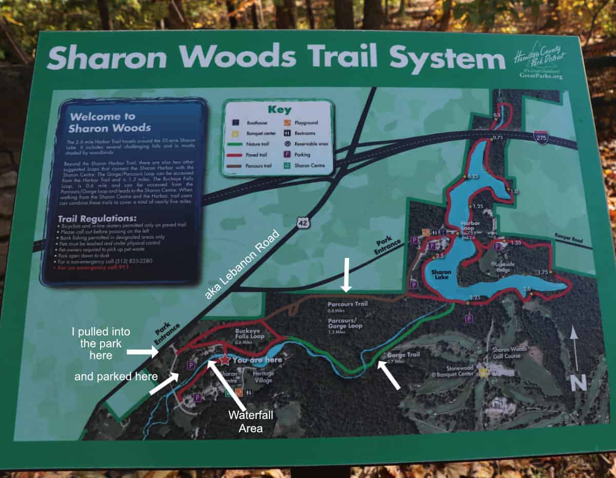 Sharon Woods Trail System Map