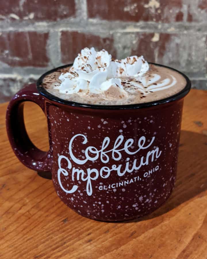 Hot cocoa from Coffee Emporium in Over the Rhine