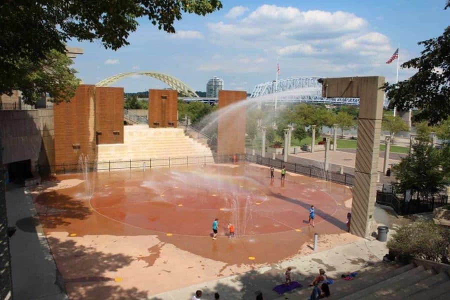 overview of Armeleder Sprayground in Cincinnati, Ohio