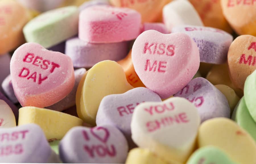 Candy Hearts for Valentine's Day