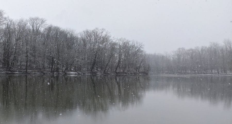 Lake with reflection at Winton Woods