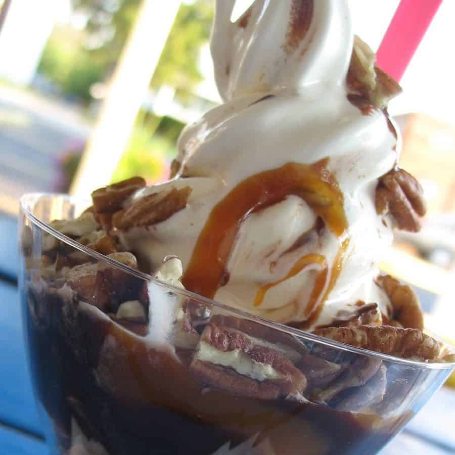 Turtle Sundae from the Gold Top Dairy Bar