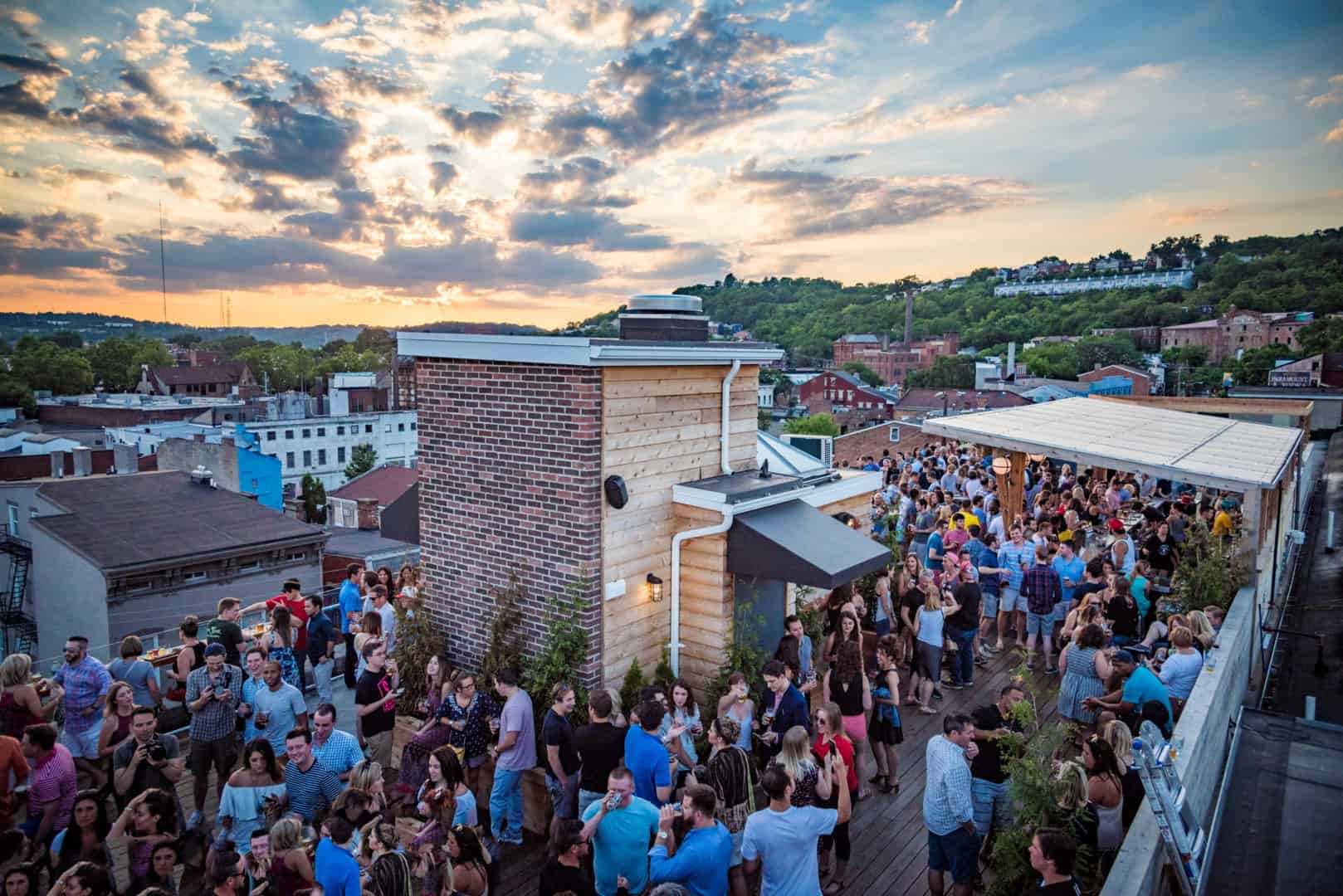 A look at the Rhinegeist rooftop space and surrounding views of OTR