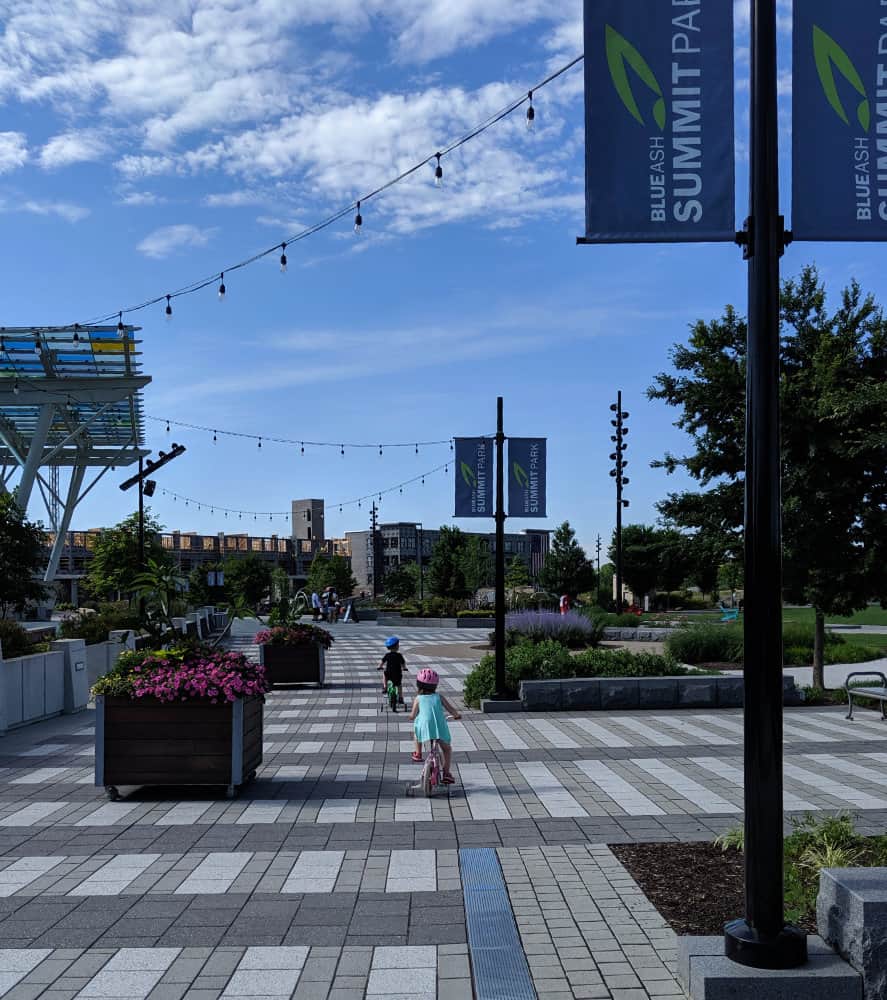 Biking at Summit Park in Blue Ash
