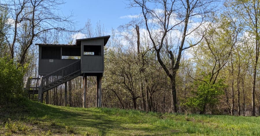 bird blind at Gilmore MetroPark