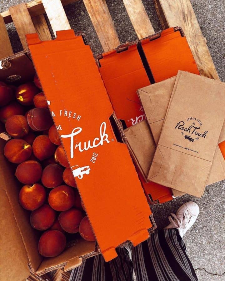Peaches in a box
