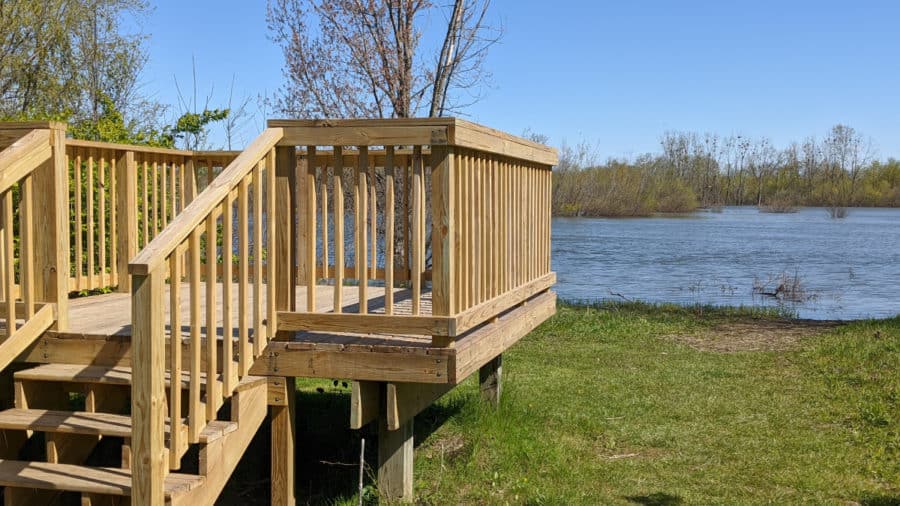 observation deck at Gilmore Ponds