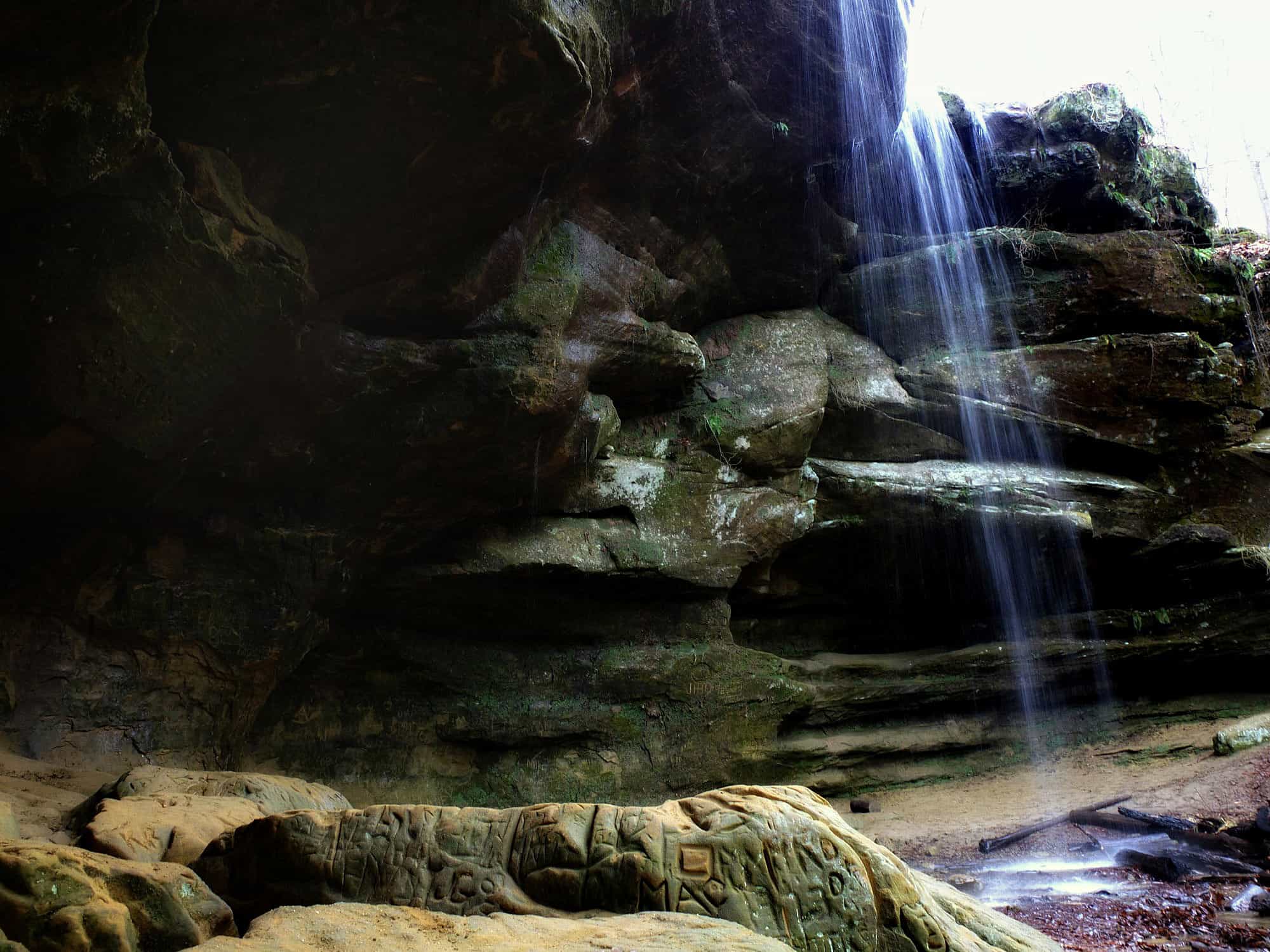 Big and Little Lyon Falls waterfall in Ohio
