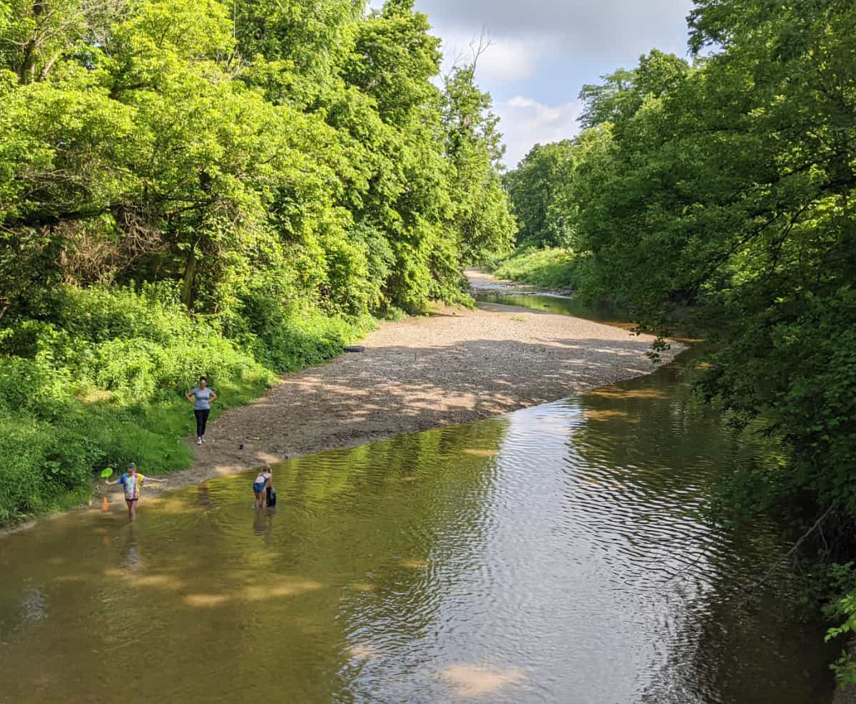 creeking at Miami Whitewater Forest in Cincinnati