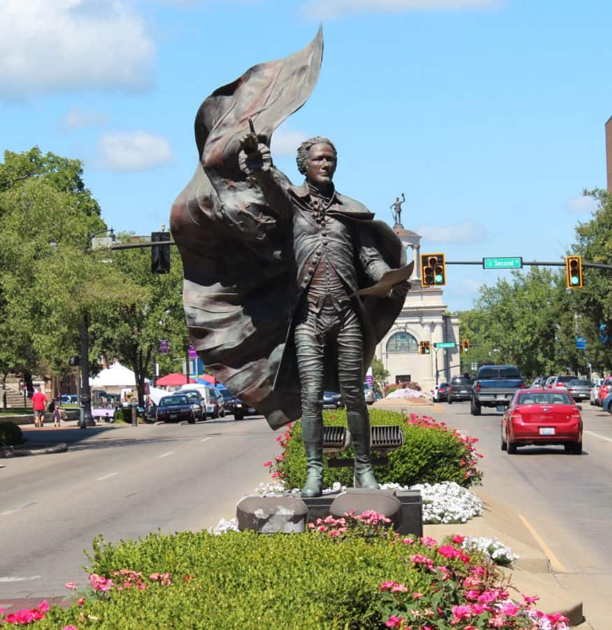 Alexander Hamilton statue in Hamilton, Ohio