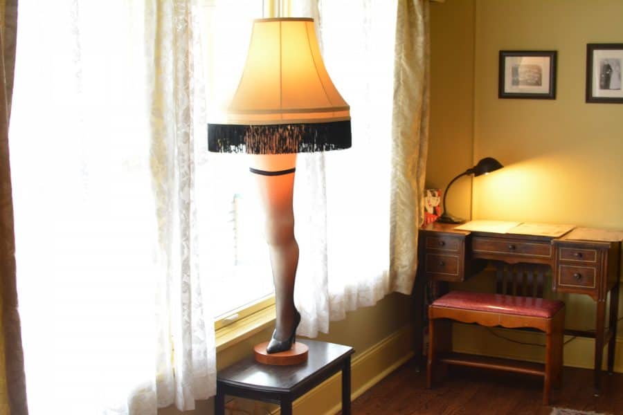 The iconic leg lamp