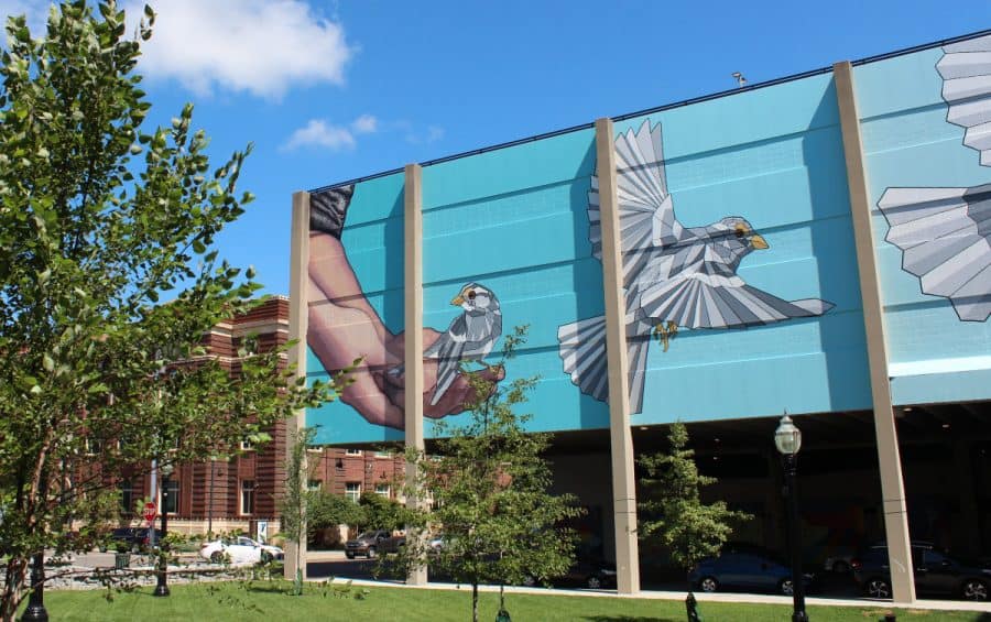 Taking Flight, a mural in Hamilton, Ohio